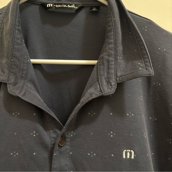 TRAVIS MATHEW GOLF Shirt Mens XL Pima Cotton  Polo Short Sleeve Blue - Picture 2 of 6
